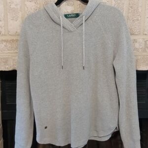 Ralph Lauren Heather Gray V-Neck Sweater